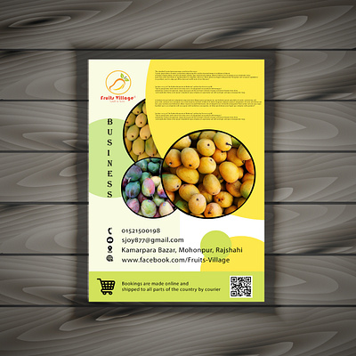 One Page Fruits Village Business Flyer Design a4 flyer attractive flyer business flyer catalog church flyer color flyer creative flyer design event flyer flyer design leaflet design one page flyer postcard poster design product flyer real estate flyer