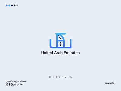 United Arab Emirates arab arabic calligraphy branding bulding logo burj al arab creative logo design icon identity lettermark logo logodesign logomark logos logotype minimal minimalistic logo real estate agency typography uae uae letter logo