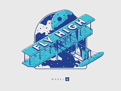 Fly High agency design illustration print swag