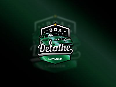 BDA Detalhe - Logo adobe illustrator branding car clean corrida design detailing graphic design green identity illustration logo logo identity service vector wash