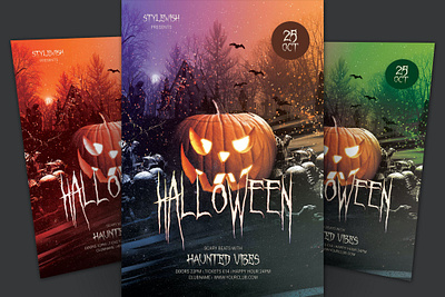 Halloween Flyer catalog clean design flyer flyer simple halloween halloween flyer illustration indesign magazine movie night nightmarre october print printable scary flyer scary template template thriller