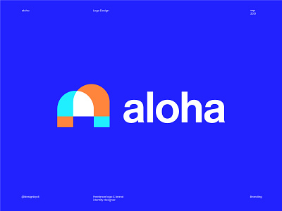 aloha brand identity a logo brand identity branding graphic design icon identity letter a lettermark logo logos mark minimal logos modern logo monogram negative space schedule simple logo simple logos symbol visual identity