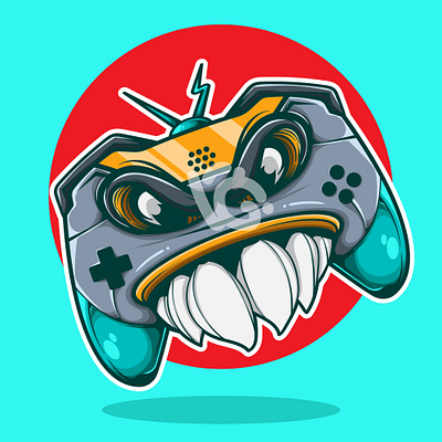 MONSTER JOYSTICK art character design doodle game graphic design illustration logo mascot vector