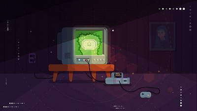 SNES aftereffects animación animation design illustration illustrator inktober nintendo retro snes tv videogames zelda