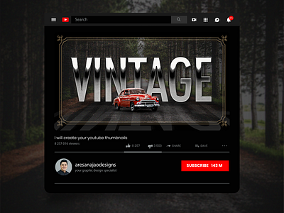 Vintage Inspired YouTube Thumbnail design graphic design thumbnail youtube youtubethumbnail