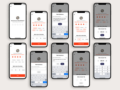 Ride Rating UI ⟶ Go - Ride Hailing App UI Kit app app design cab booking app design ios app lyft minimal rating ui review ui ride hailing app taxi app uber ui ui design ux