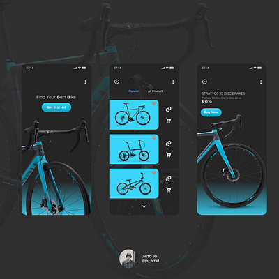 Best Bike App app bike design graphic design minimal ui ux