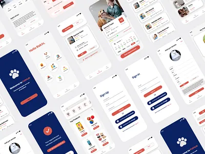 PetHub Veterinary App Design app branding design illustration minimal ui ui design uiux ux ux design