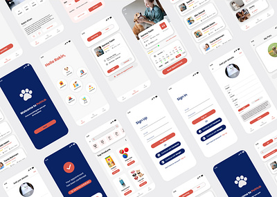 PetHub Veterinary App Design app branding design illustration minimal ui ui design uiux ux ux design
