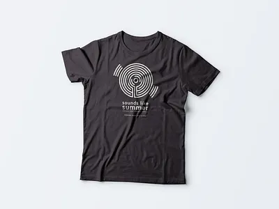 Sounds Like Summer Concert Series Tee, 2015 adobe band band merch branding concert drawing graphic design icon illustration logo logo design merch design music vector vinyl