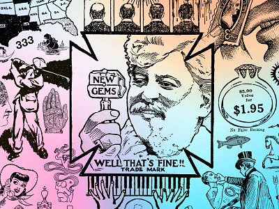 New Fine Gems. collage design digital freelance gems graphic design illustration james lano logo orlando