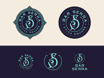 Bar Serra badge bar serra brand identity branding emblem growcase logo logo design logotype restaurant tulsa oklahoma