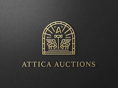 Auction house logo a logo auction logo branding design illustration logo logo design logotype typography vector