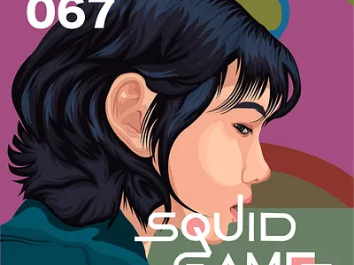 Squid Game vector poster branding graphic design ui vector.