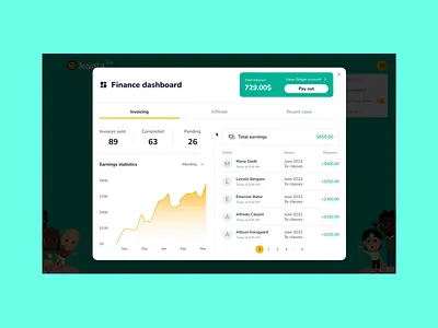 Koala Dashboard classes dashboard education illustration invoicing learning minimal motion online learning product design teaching ui ux
