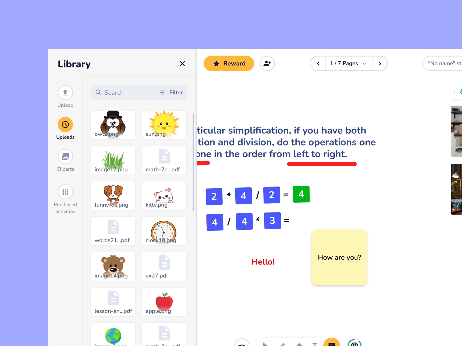 Example of Koala Go – Interactive Education