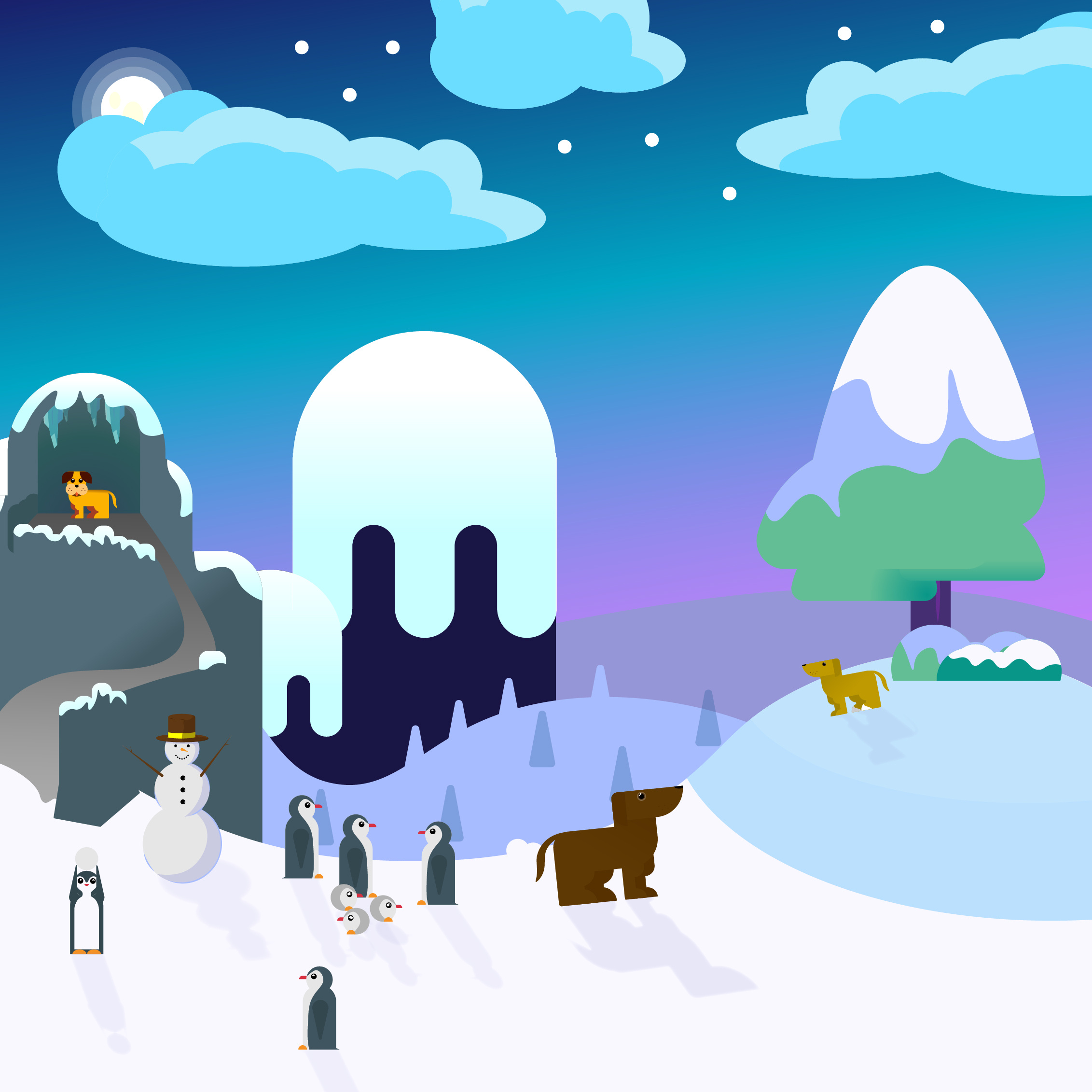 Luna and Raya Adventures 2 adventure artwork branding cute design digital dog fun graphic design happy illustration series story storytelling ui ux vector