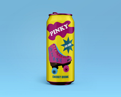 PINKY ENERGY DRINK GO GIRL adobe illustrator adobe photoshop ambalaj tasarımı bahadır tarhanacı branding design energy drınk graphic design ilistrasyon illustration logo logo type packing pınky pınky energy drınk