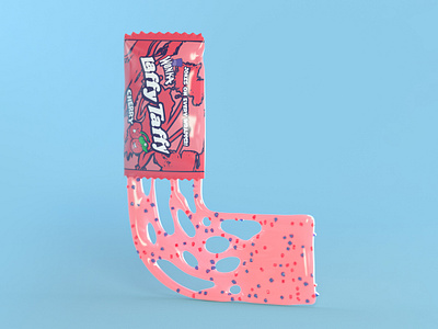 L is for Laffy Taffy 36 days of type 36daysoftype 3d 3d illustration 3d type 3d typography 90s c4d candy cinema 4d design editorial food food typography laffy taffy lettering retro taffy typography wonka