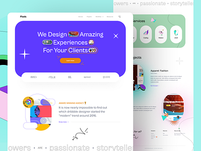 Digital Agency Web agency landing page agency web clean ui design inspiration landing page minimal modern web trendy ui ui design user interface ux web web design webdesigner website