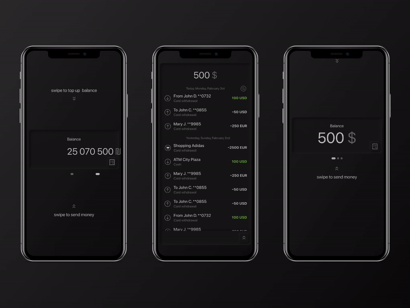 Banking app app banking design motion graphics payment ui