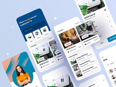 Online Courses - UI Kit course courses kit learn learning mobile mobile app online ui design ui kit