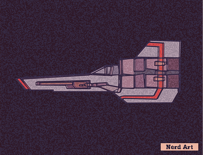 Starbuck's Viper illustration sci fi space spaceship