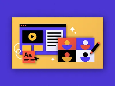 "Training" Illustration abstract design illustration presentation design template template design training vector video conference workshop zoom