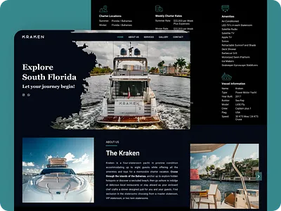 Kraken Yacht Charters design ui ux