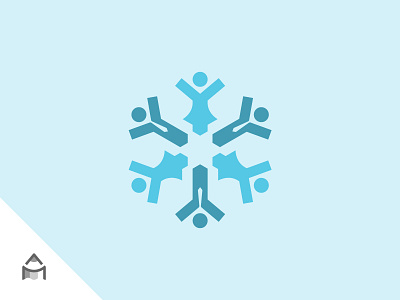 Social Snowflake Custom Logo abstract community logo abstract people logo abstract social logo alliance logo brand identity collaboration logo community logo cooperation logo creative community logo creative people logo custom community logo custom people logo group of people logo human circle logo human snowflake logo ice people logo people union logo snow people logo vector logo design winter community logo