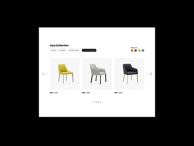 Furniture Web Experience - Andreu World app branding carrusel chair color colourful design furniture graphic design illustration minimal photo slider ui ux