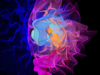 Abstract lines 3d animation design motion graphics