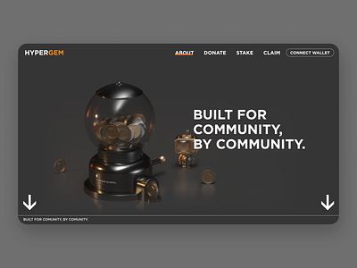 HyperGem.io - Crypto NFT Metaverse 3d coin crypto nft nftart ui uiux web web design