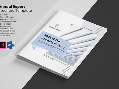 Annual Report Template annual report annual report brochure annual report design annual report template bifold brochure business brochure clean company brochure company profile corporate brochure corporate design creative brochure creative proposal indesign template minimal modern ms word report report brochure report template