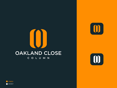 Lettermark Logo For OAKLAND CLOSE COLUMN art brand identity branding design flat graphic art graphic design graphics design icon illustration lettering lettermark logo minimal modern real estate typography ui vector web