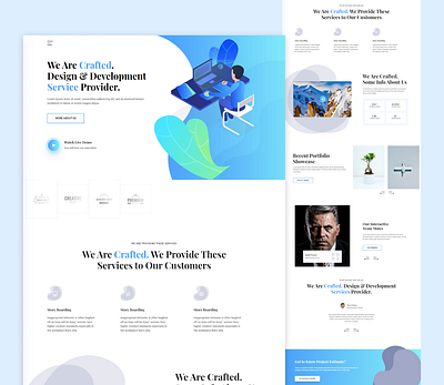 Digital Service Concept adobe xd daily task daily ui design digital service landingpage new concept responsive web task ui ux vector design web concept web design web trends