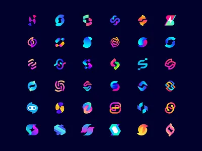 Unused Modern S Logo Collection abstract brand identity branding colorful logo gradient logo icon letter logo logo logo collection logo design mark modern logo modern s logo s letter design s logo s logo collection startup symbol unused logo vector