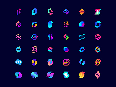 Unused Modern S Logo Collection abstract brand identity branding colorful logo gradient logo icon letter logo logo logo collection logo design mark modern logo modern s logo s letter design s logo s logo collection startup symbol unused logo vector