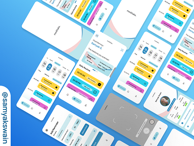 Meditake : A medicine reminder app for elders app design minimal ui ui uiux uidesign figma ux website
