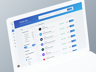 Job finding portal UI/UX android bubble dashboard design freelance work freelancing illustration ios job application job board job dashboard job finding job marketplace landing page mobile app pwa quickr saas ui ux