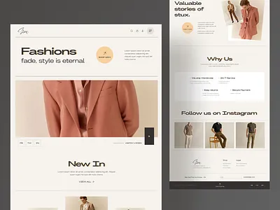 Stix-Fashion Landing Page agency branding fashion fashion landingpage fashion website free ui resource header header design header ui landing page resource ui ui resource uihut web web ui website