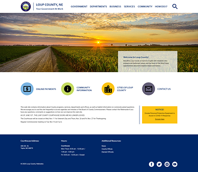 County Website Redesign branding design graphic design interaction design logo mobile design redesign ui ux vector web design