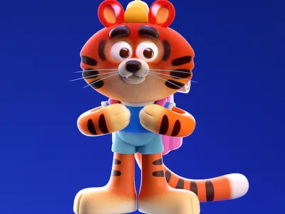 TIGRE 3d c4d character illustration octane render tiger tigre