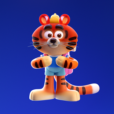 TIGRE 3d c4d character illustration octane render tiger tigre