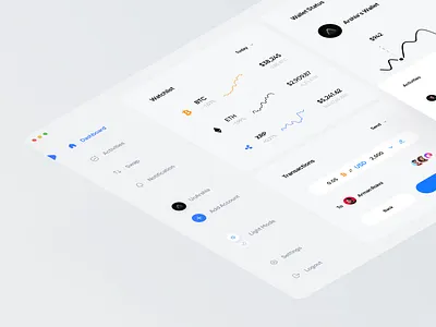 Crypter Dashboard Concept app bank app btc clean crypto cryptocurrency dashboard exchange finance graph home light mac minimal money trade ui ux wallet web