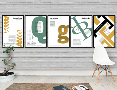 Font Poster Series branding design graphic design logo typography ui vector