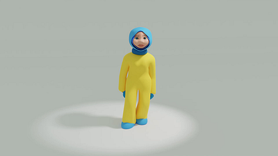 3D character woman, modelling and animation 3d animation blender motion graphics rigging