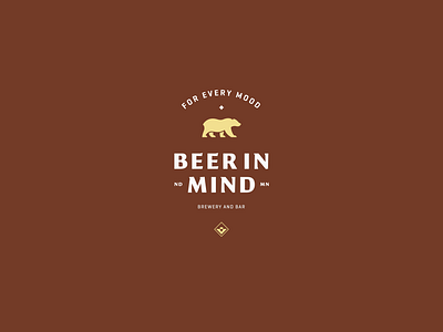 Beer In Mind bar bear bear in mind beer branding brewery brewing company craft craft bear crest dine drink illustration logo mark mascot sticker symbol