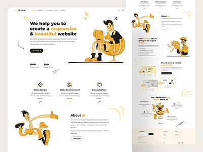 Design Agency Landing Page Design business design design agency designer digital agency freelancer landing page page ui ui design ui designer uiux ux ux designer web web design web designer web page website website design