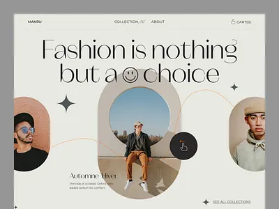 Fashion website Header animation cloth store creative design dribbble fashion fashion website header landing page minimal popular shot saidul islam typography ui ui design uiux uxdesign visual design web header website design